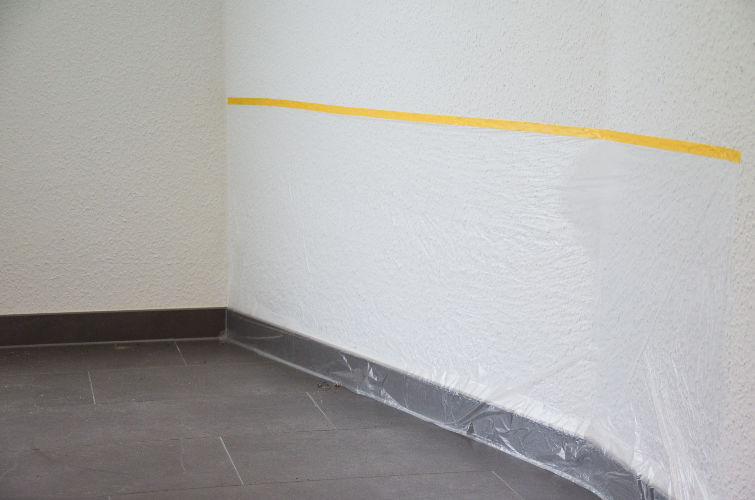 Abdeckfolie mit Goldband Schonklebeband UV 14 Tage Rolle 1400 mm x 25 m