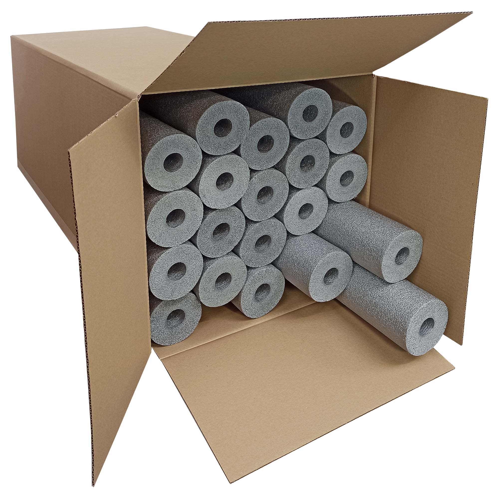 PE Rohrisolierung geschlitzt 1 m ganzer Karton Farbe grau