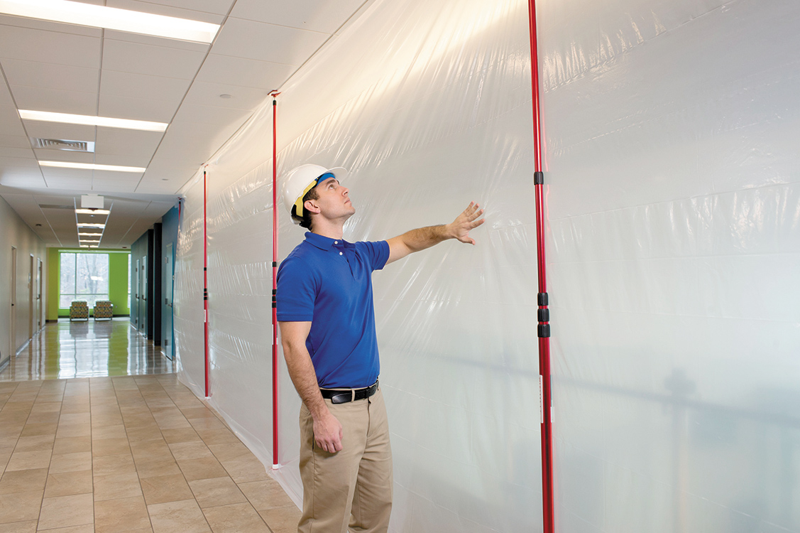 ZipWall® Staubschutzwand "Profi-Sanierer-Paket 3" Länge 12,50 m komplett mit Dichtschienen