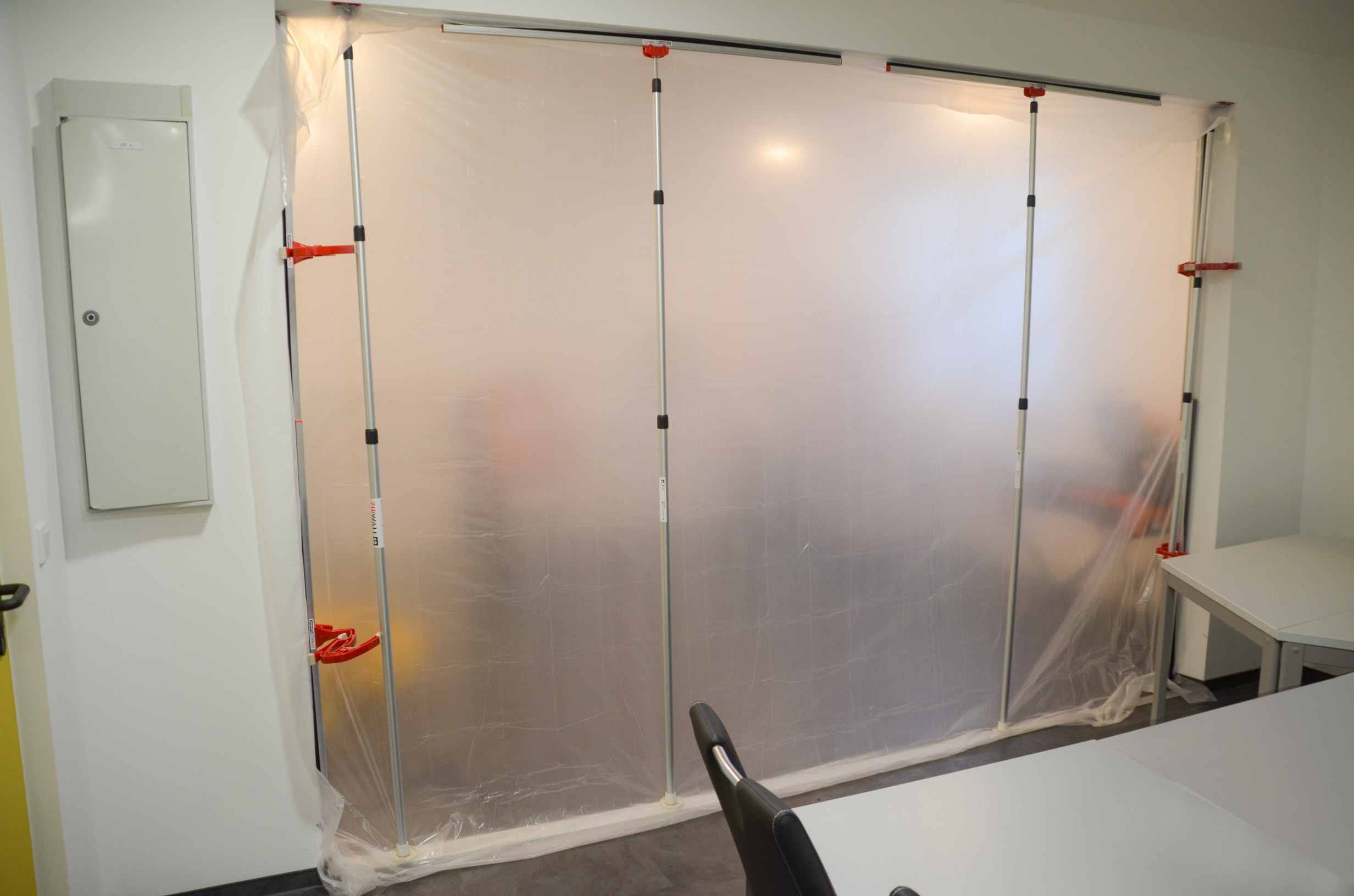 ZipWall® Staubschutzwand "Profi-Sanierer-Paket 3" Länge 12,50 m komplett mit Dichtschienen