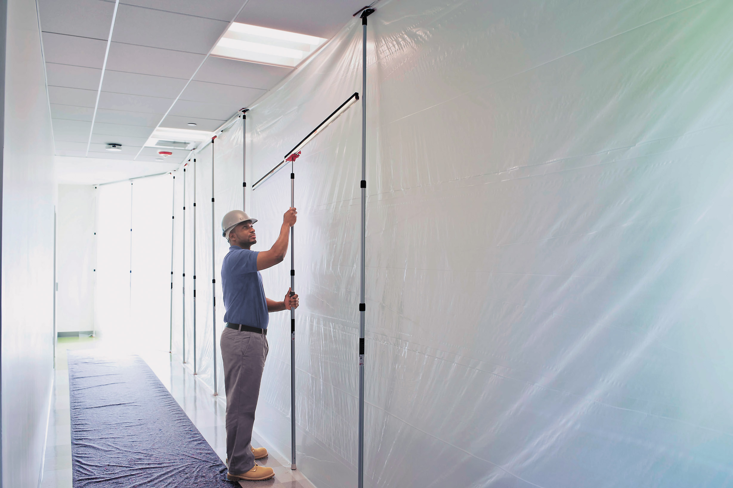 ZipWall® Staubschutzwand "Profi-Sanierer-Paket 3" Länge 12,50 m komplett mit Dichtschienen