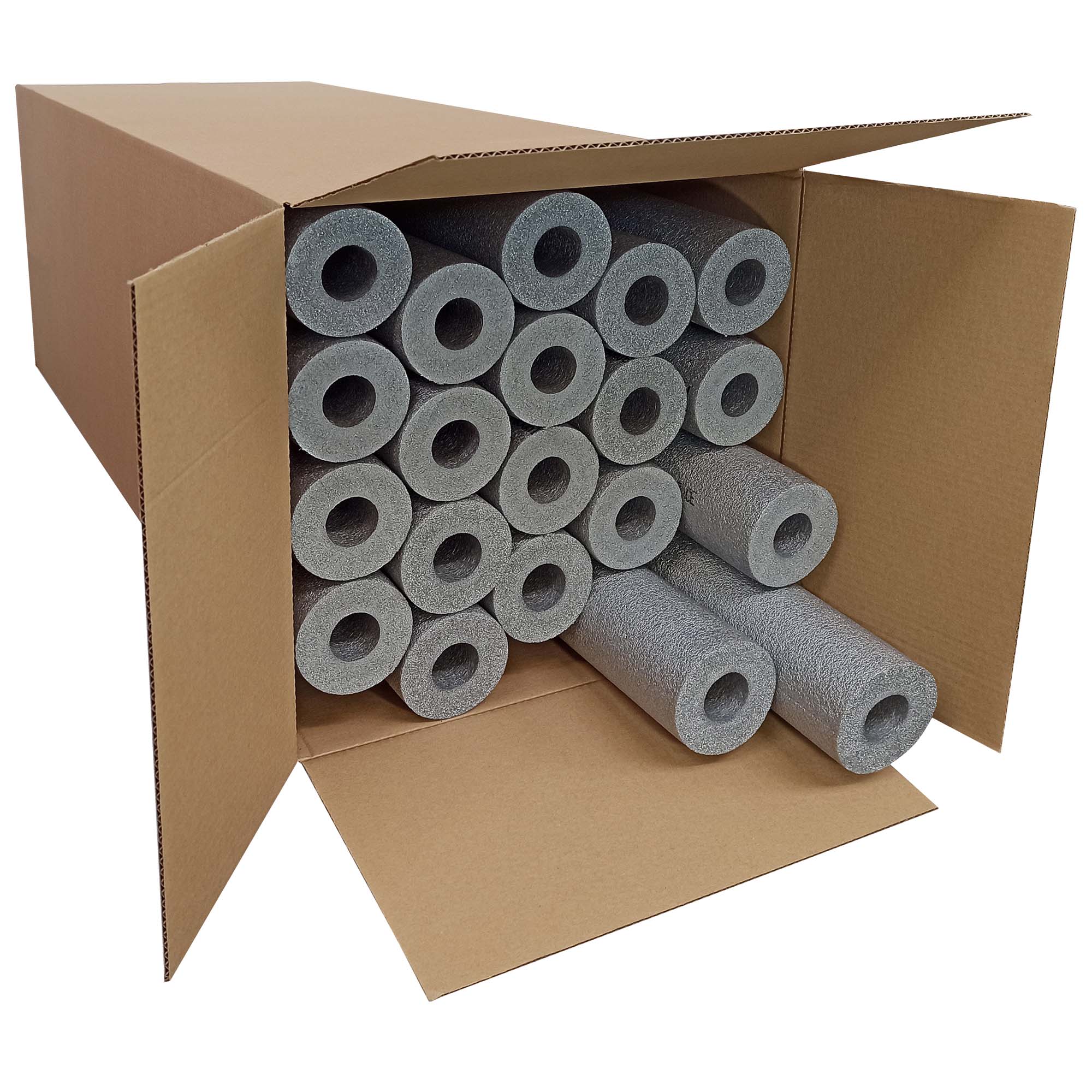 PE Rohrisolierung geschlitzt 1 m ganzer Karton Farbe grau