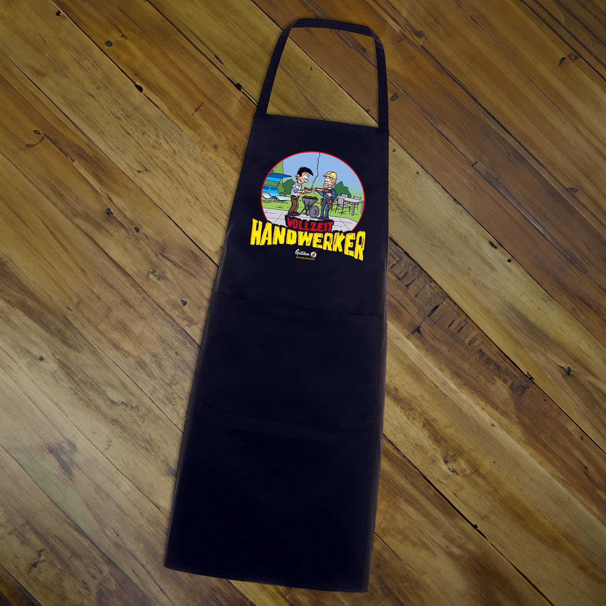 Grillikon Geschenkset „Meister“ 3x Mix Kartuschensoßen in 300 ml Kartusche mit Grillschürze