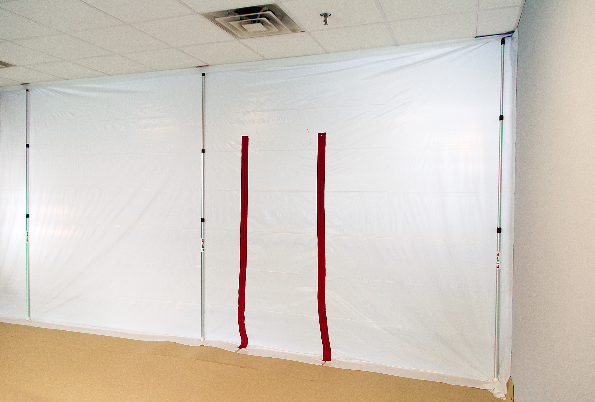 ZipWall® Staubschutzwand "Profi-Sanierer-Paket 3" Länge 12,50 m komplett mit Dichtschienen