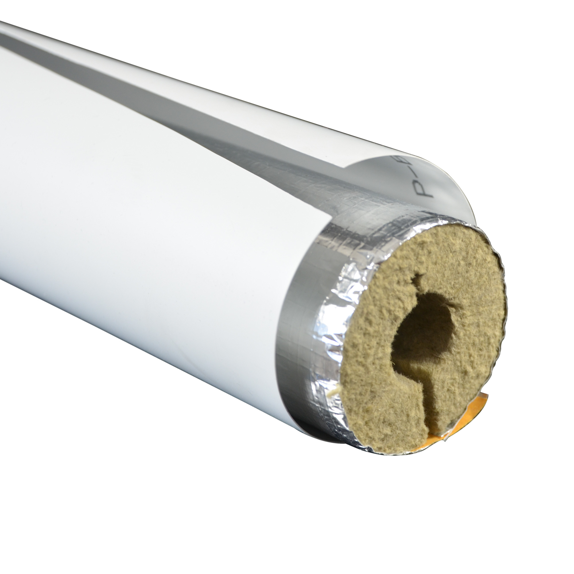 PVC Folienzuschnitt hellgrau schwerentflammbar für gedämmte Rohre